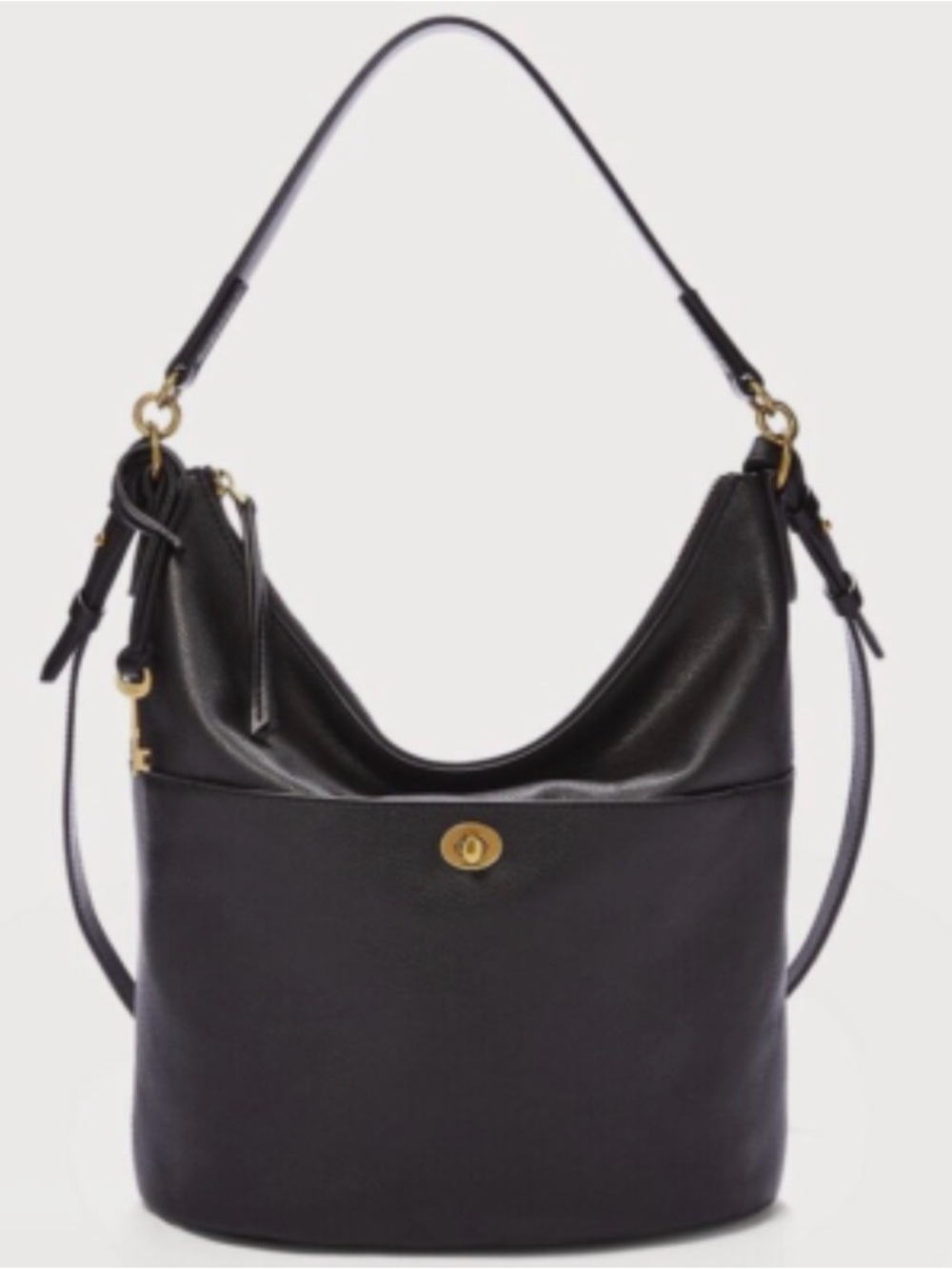 Fossil Talulla Hobo Shoulder Bag Black Leather